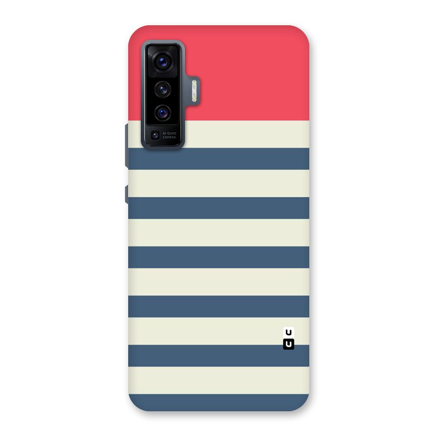 Solid Orange And Stripes Back Case for Vivo X50