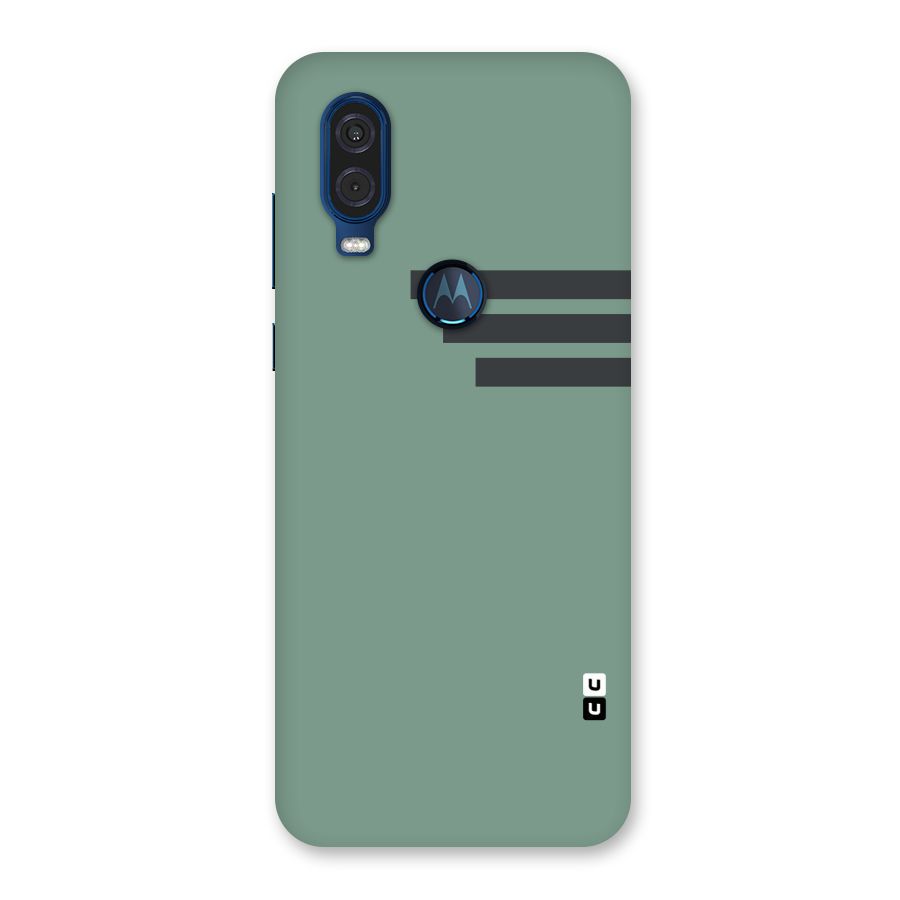 Solid Sports Stripe Back Case for Motorola One Vision