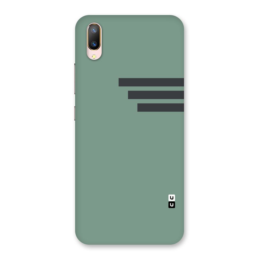 Solid Sports Stripe Back Case for Vivo V11 Pro