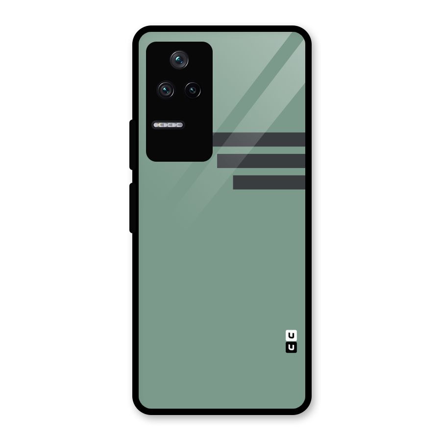 Solid Sports Stripe Glass Back Case for Poco F4 5G