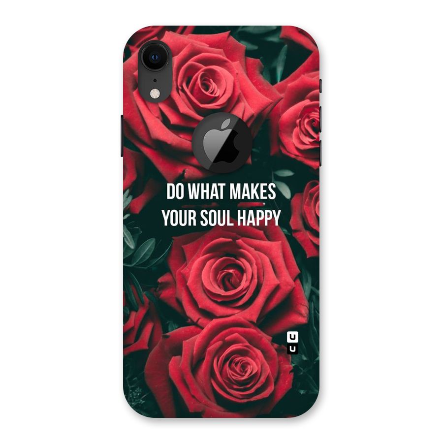 Soul Happy Back Case for iPhone XR Logo Cut