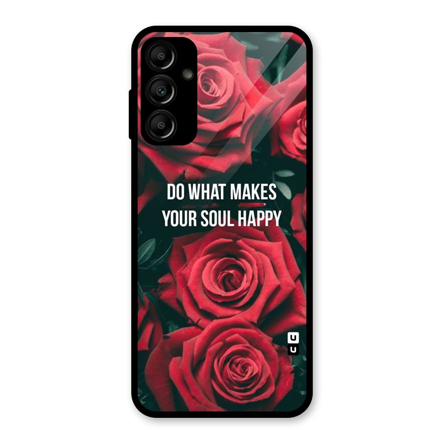 Soul Happy Glass Back Case for Galaxy A14 5G