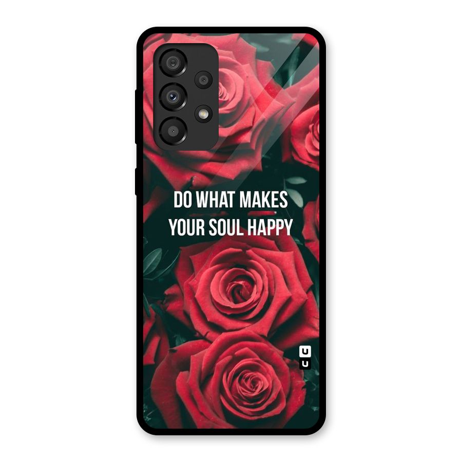 Soul Happy Glass Back Case for Galaxy A33 5G