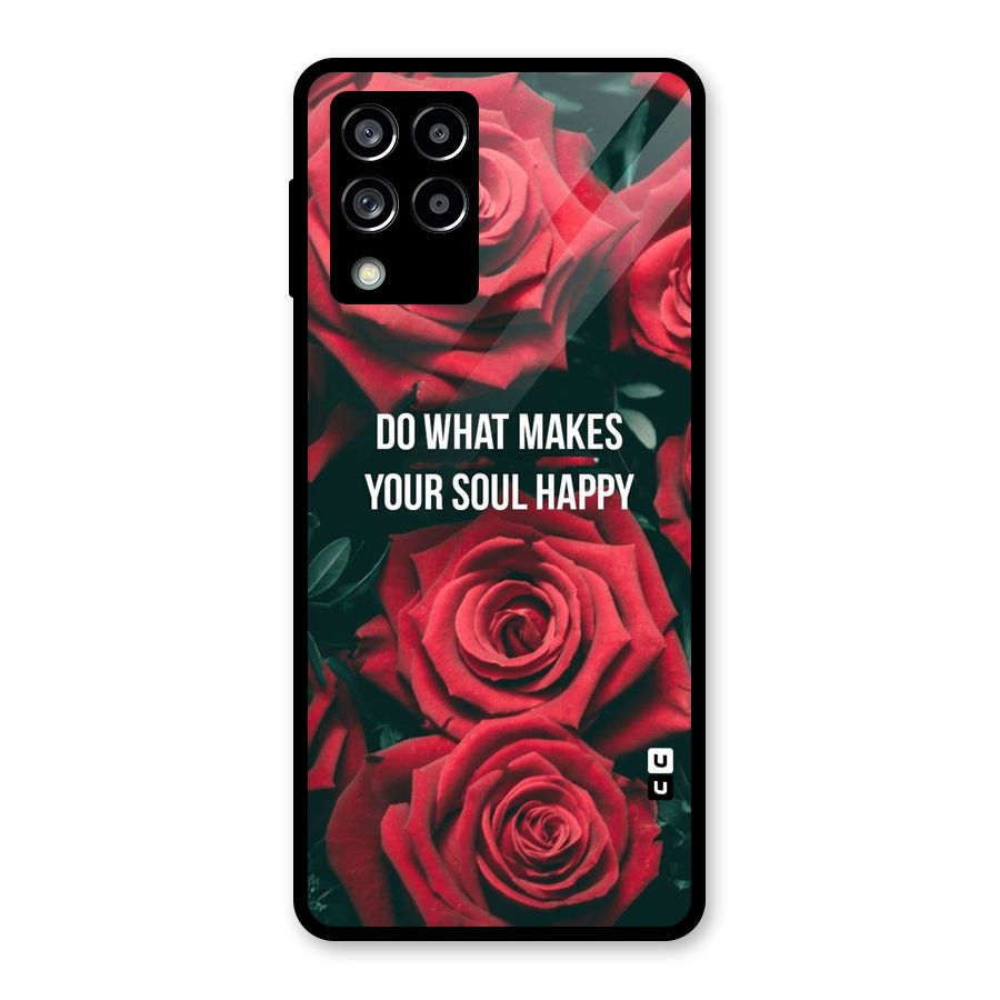 Soul Happy Glass Back Case for Galaxy M53 5G
