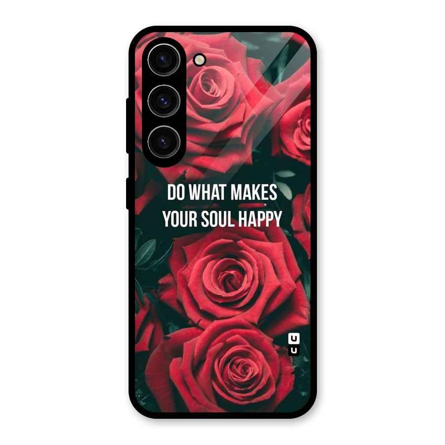 Soul Happy Glass Back Case for Galaxy S23
