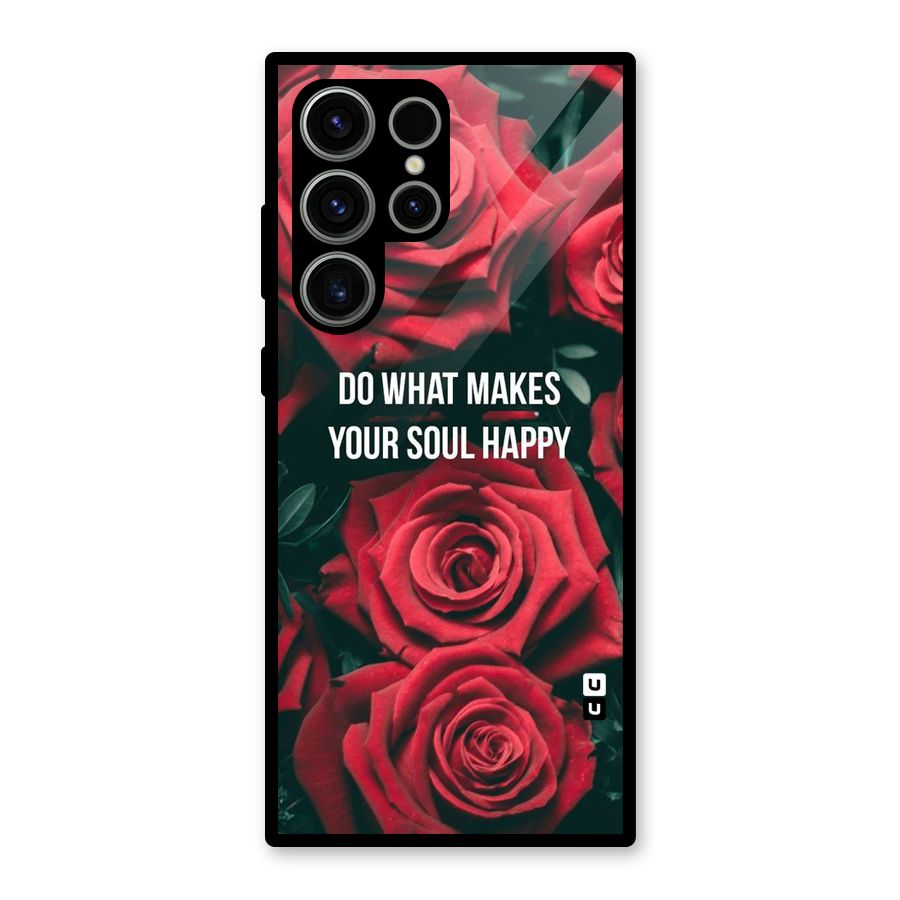Soul Happy Glass Back Case for Galaxy S23 Ultra