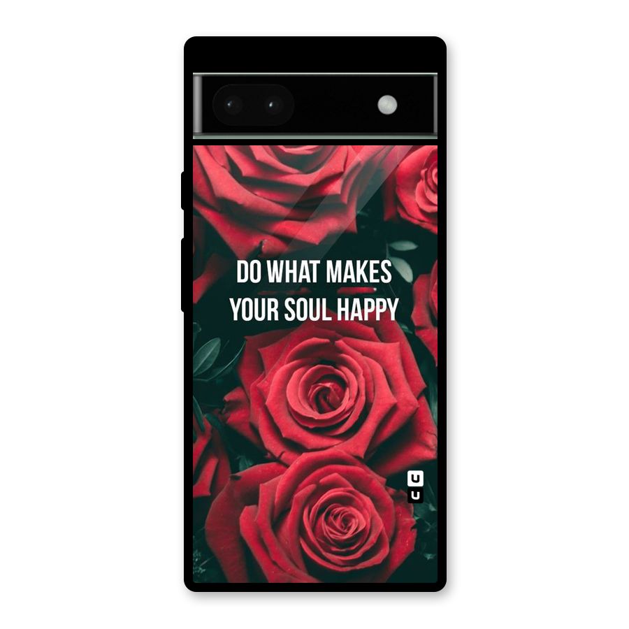 Soul Happy Glass Back Case for Google Pixel 6a