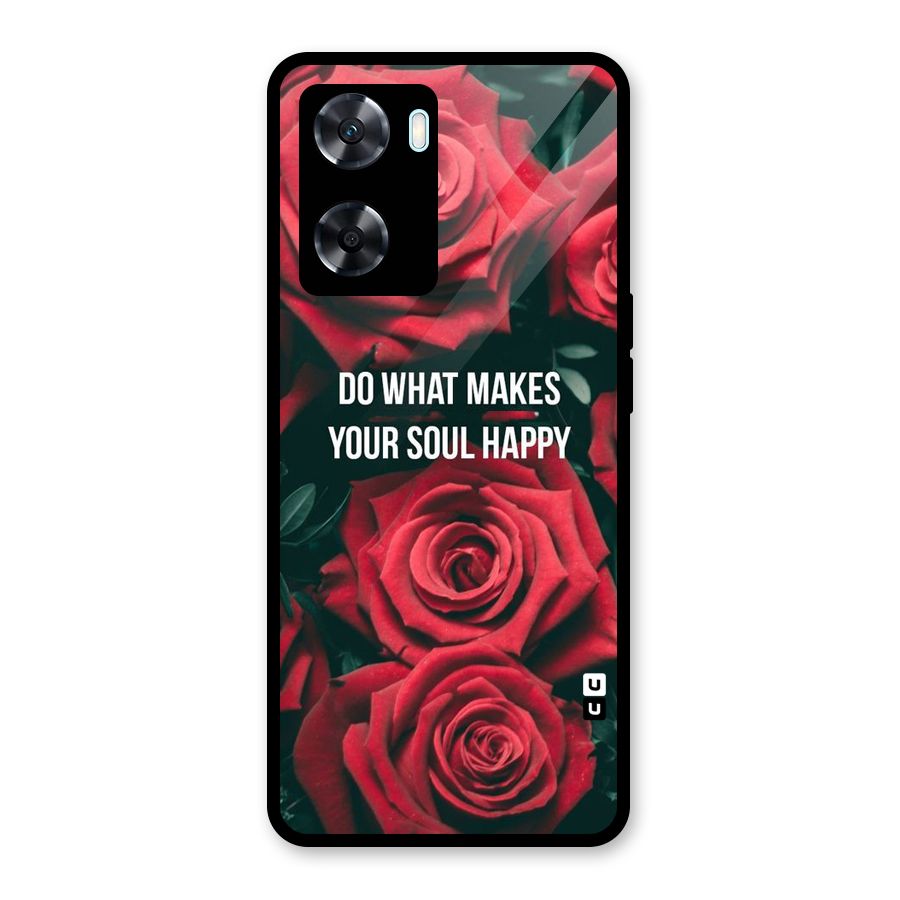 Soul Happy Glass Back Case for Oppo A77