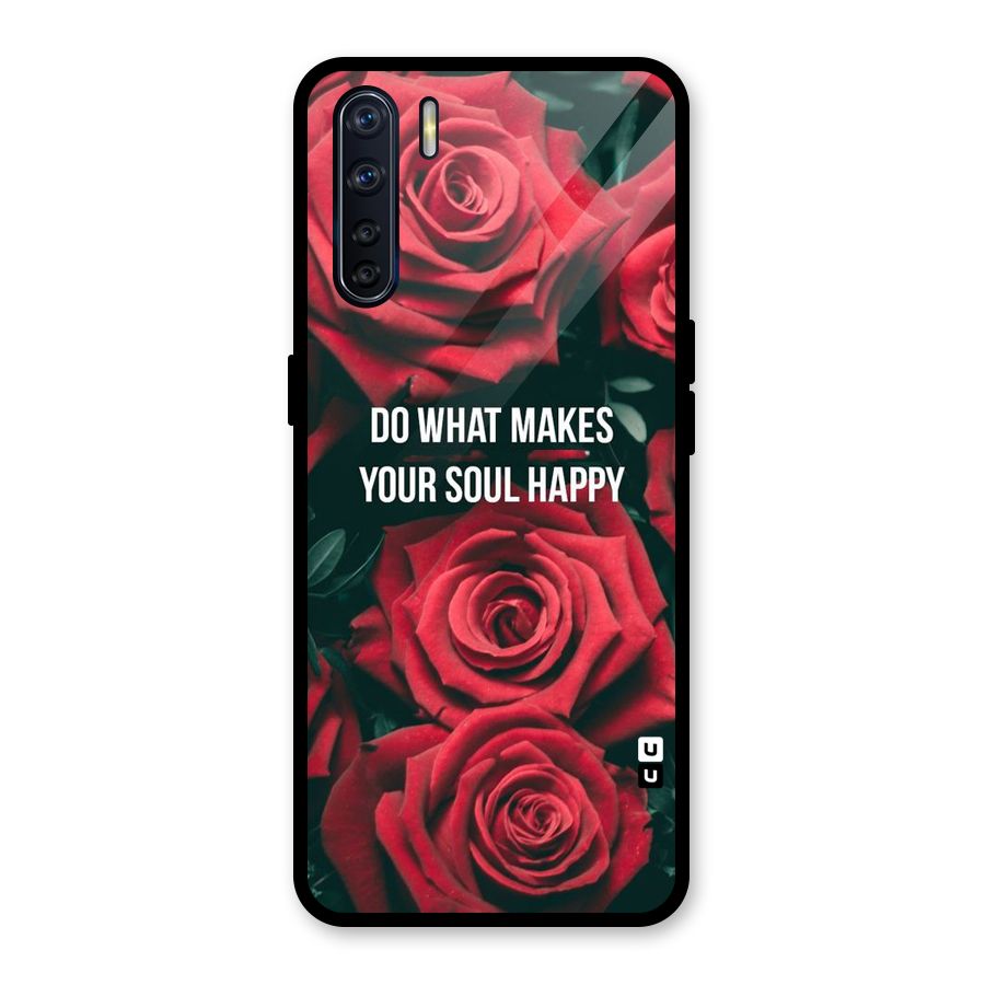 Soul Happy Glass Back Case for Oppo F15
