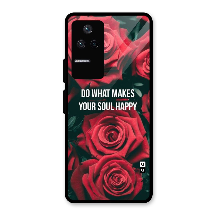 Soul Happy Glass Back Case for Poco F4 5G
