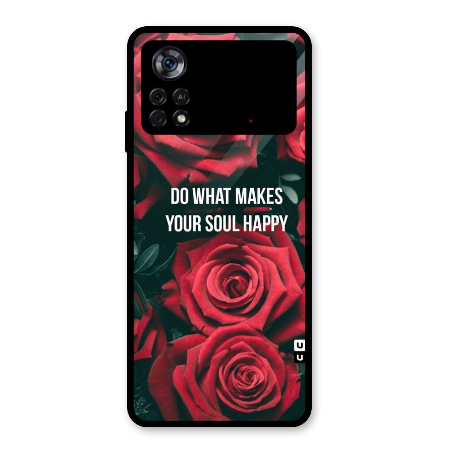 Soul Happy Glass Back Case for Poco X4 Pro 5G