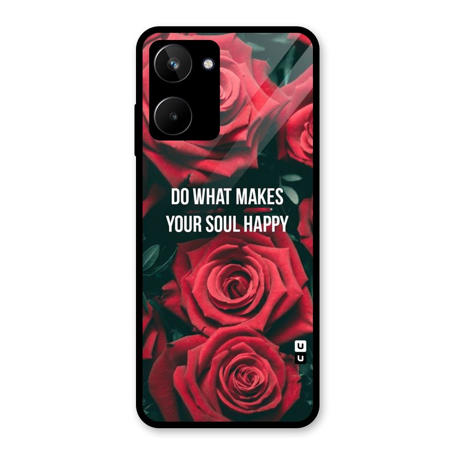 Soul Happy Glass Back Case for Realme 10