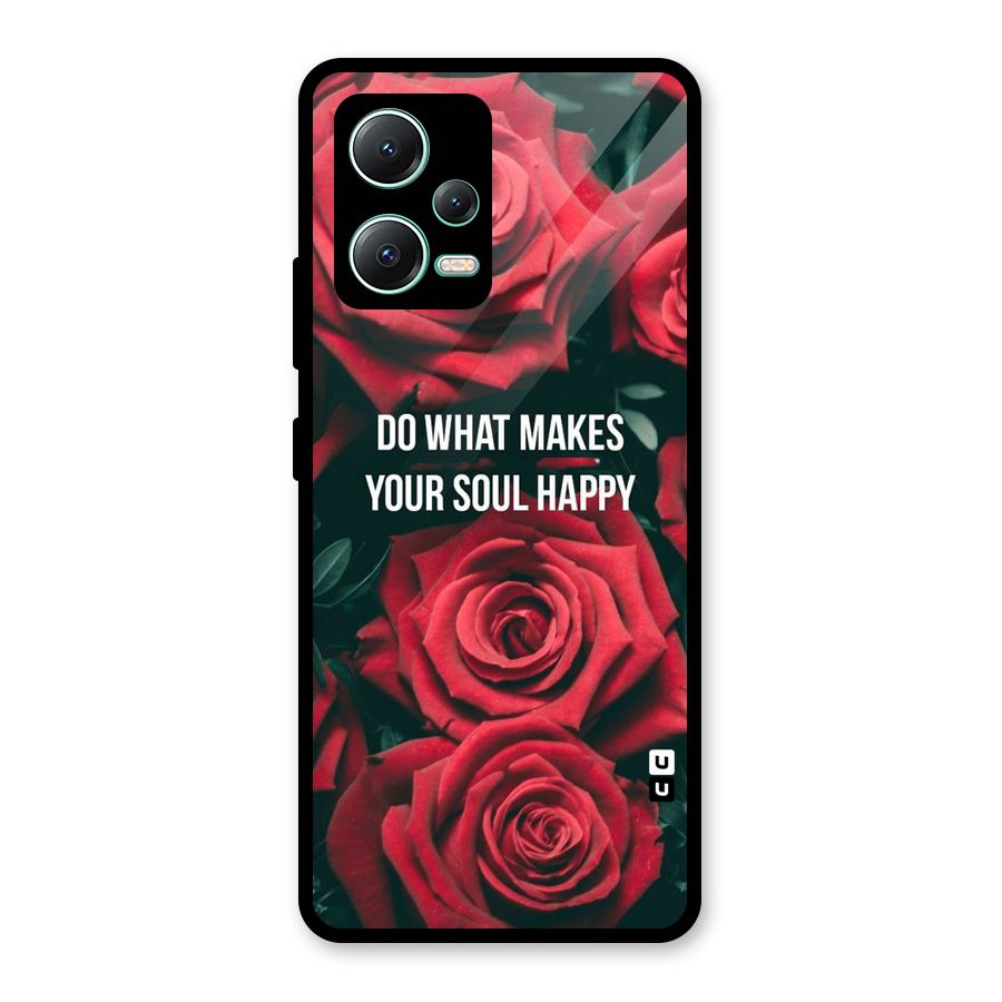 Soul Happy Glass Back Case for Redmi Note 12 5G