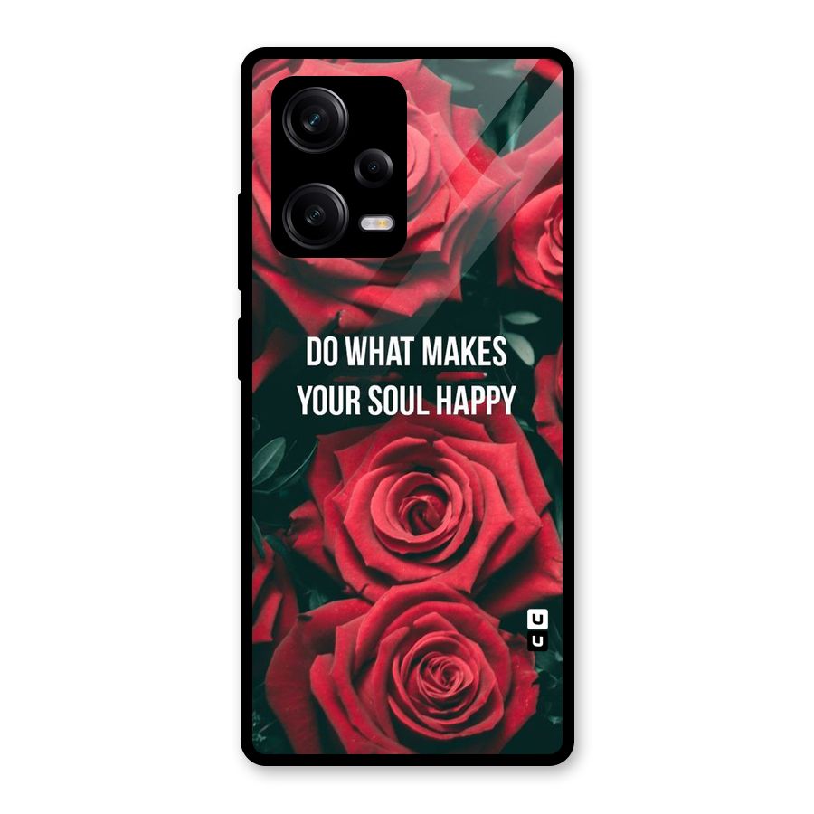 Soul Happy Glass Back Case for Redmi Note 12 Pro