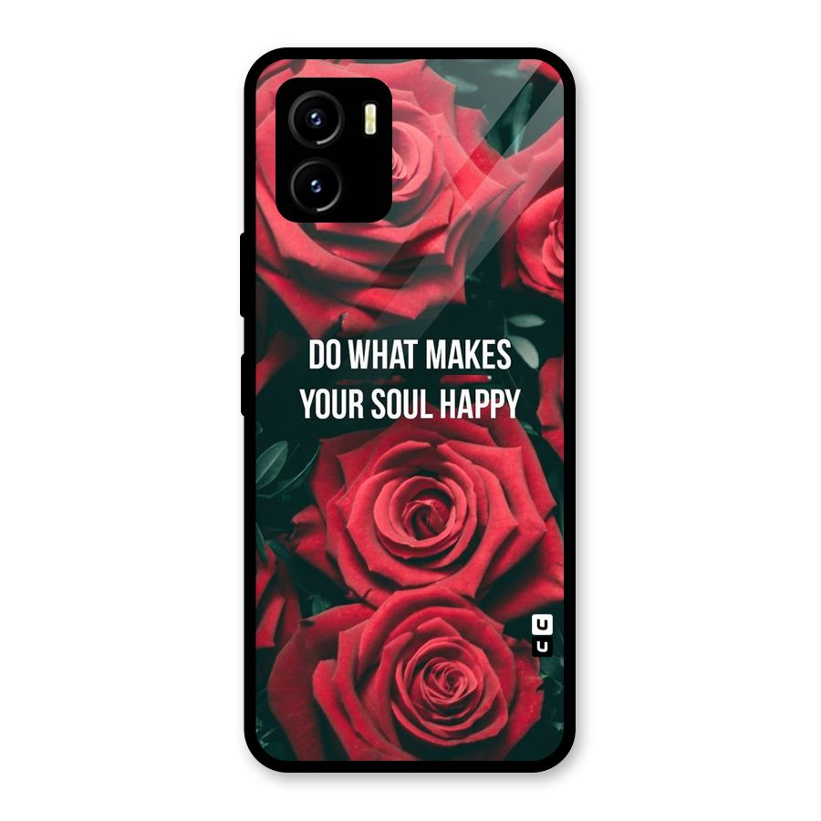 Soul Happy Glass Back Case for Vivo Y15s