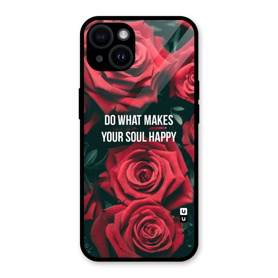 Soul Happy Glass Back Case for iPhone 14