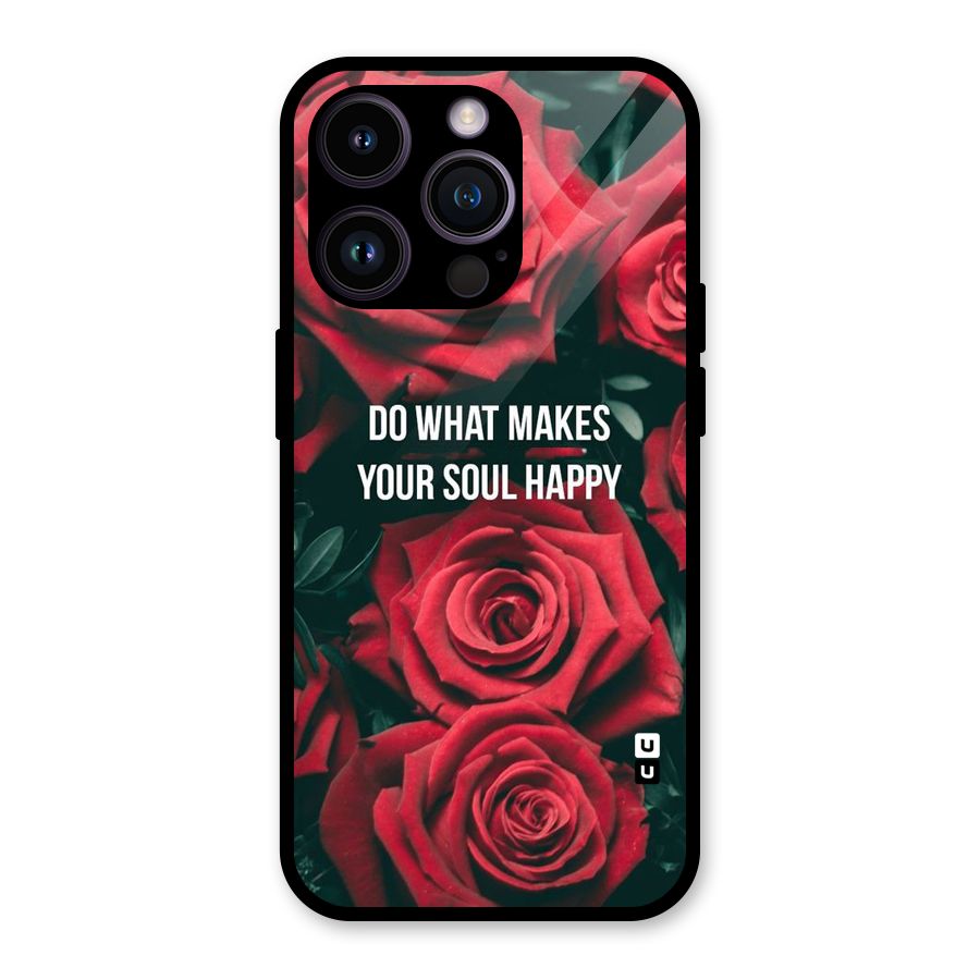 Soul Happy Glass Back Case for iPhone 14 Pro