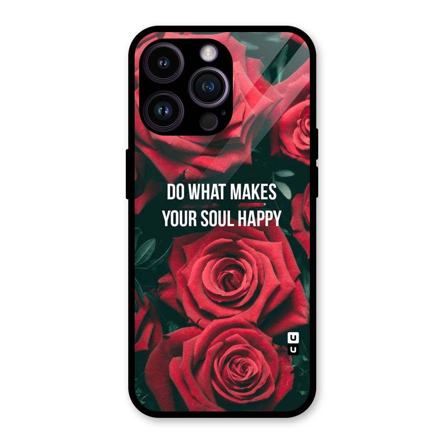 Soul Happy Glass Back Case for iPhone 14 Pro Max