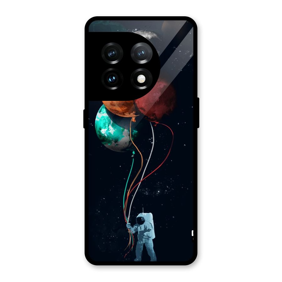 Space Balloons Glass Back Case for OnePlus 11