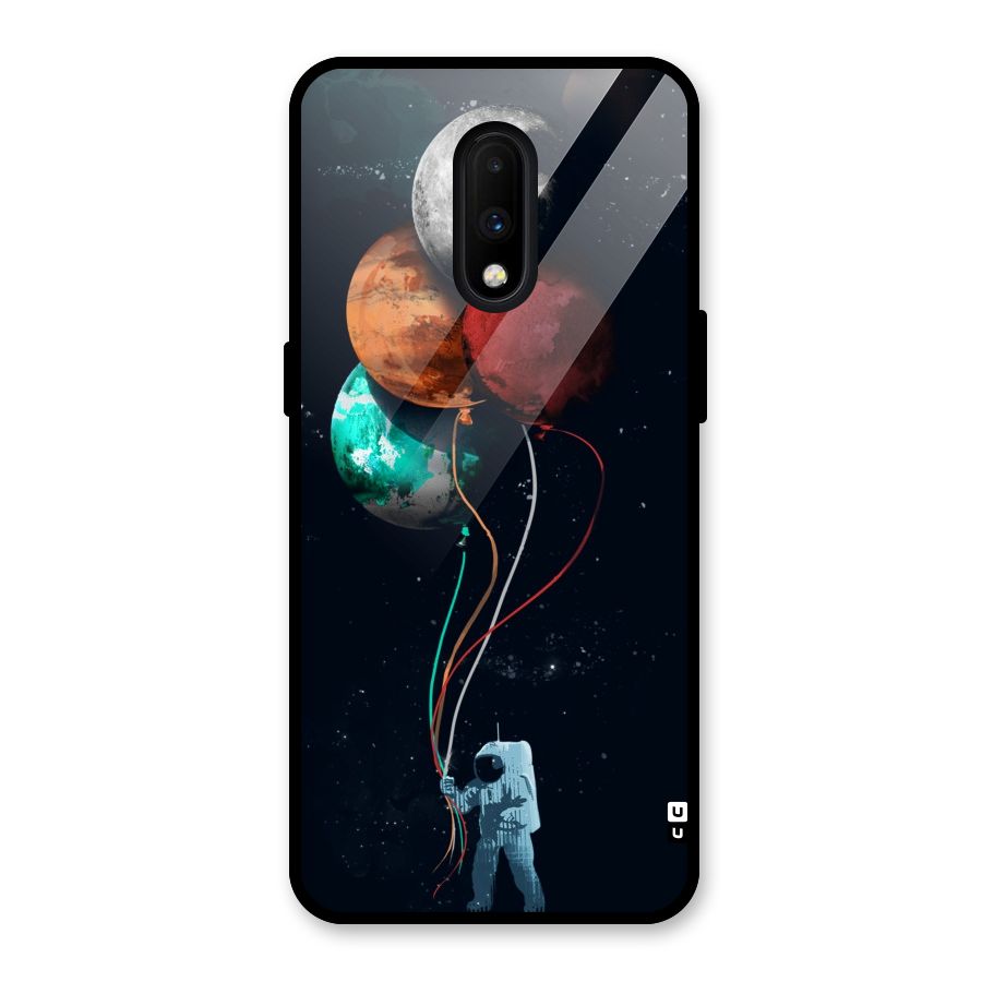 Space Balloons Glass Back Case for OnePlus 7