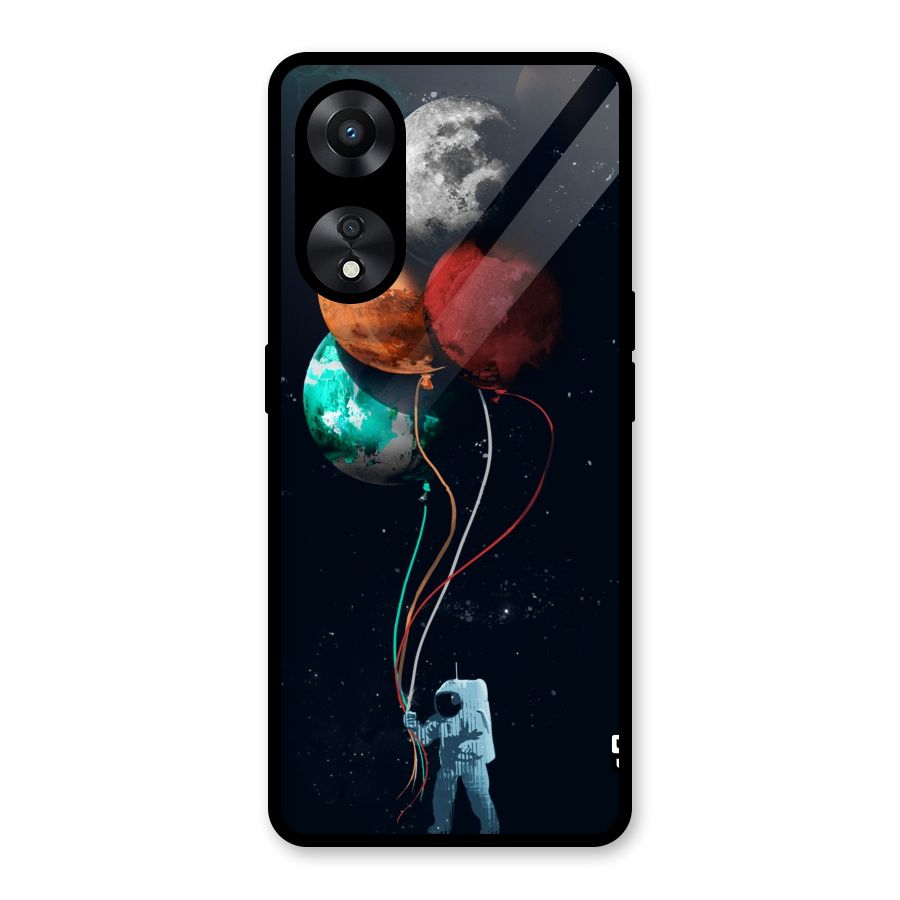 Space Balloons Glass Back Case for Oppo A78