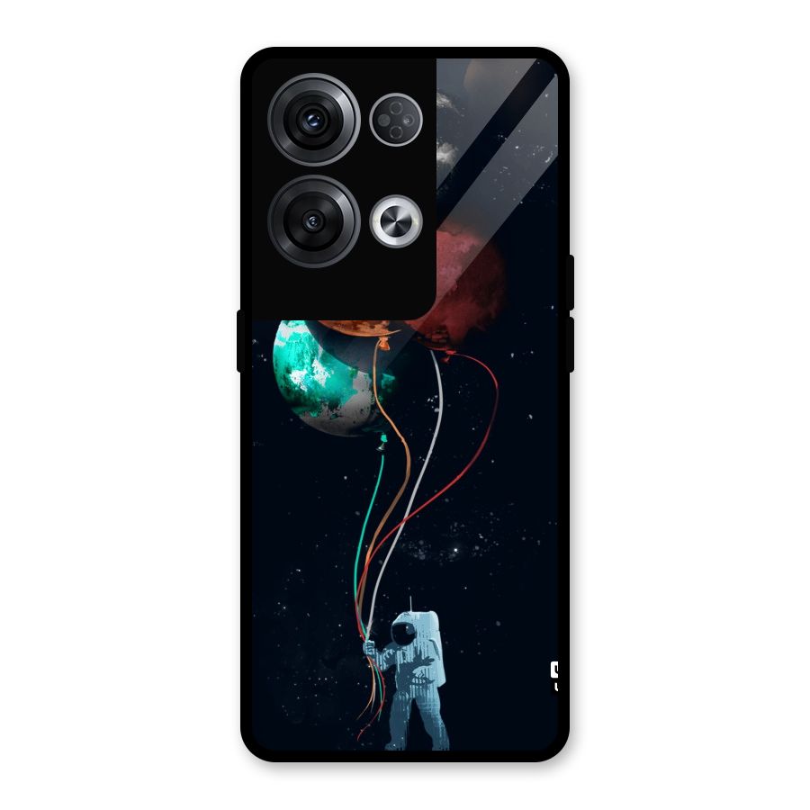 Space Balloons Glass Back Case for Oppo Reno8 Pro 5G