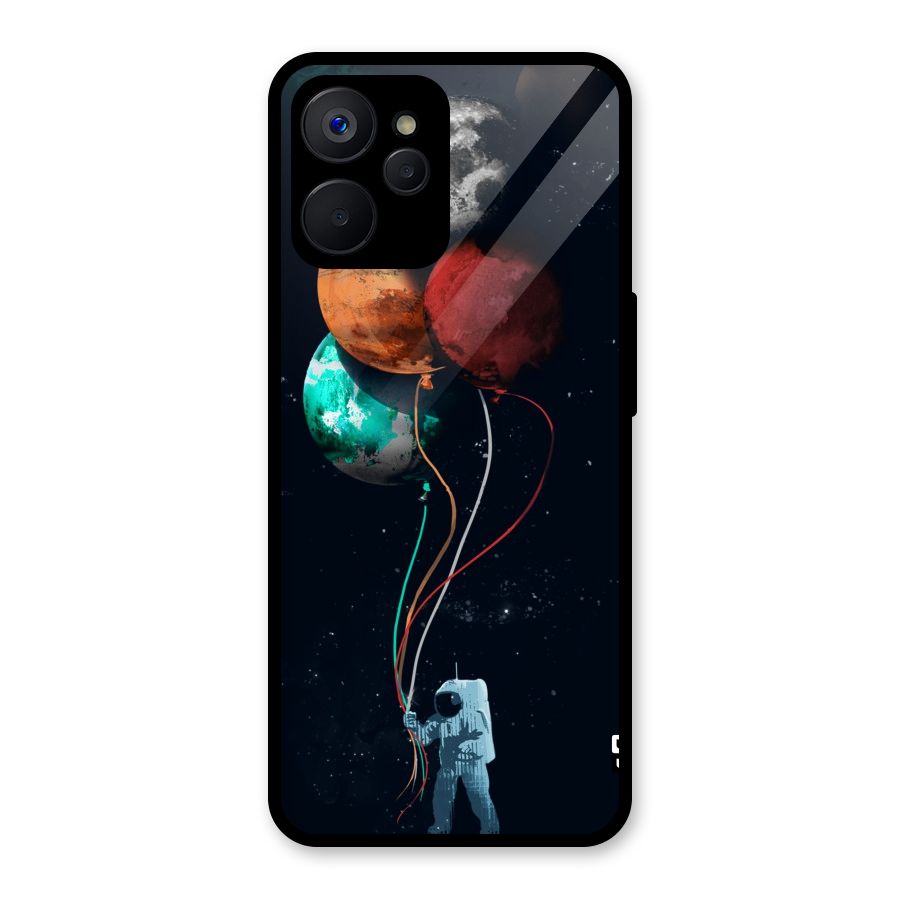 Space Balloons Glass Back Case for Realme 9i 5G