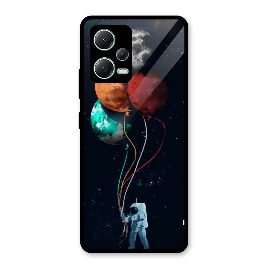 Space Balloons Glass Back Case for Redmi Note 12 5G