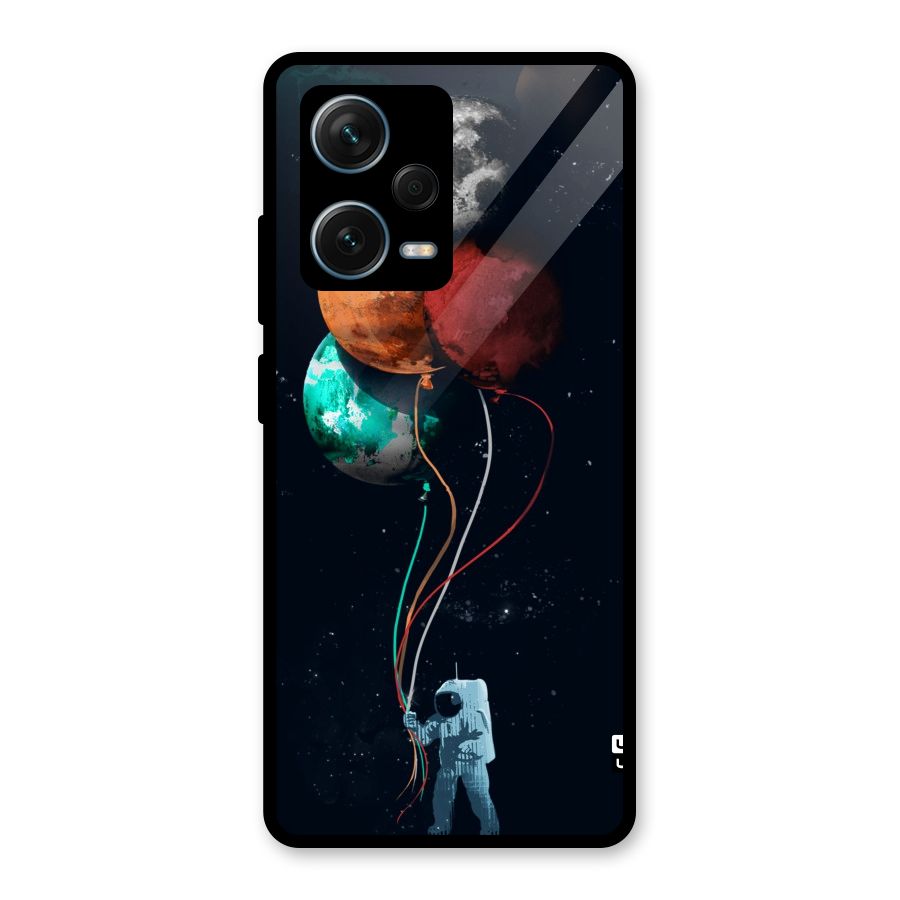 Space Balloons Glass Back Case for Redmi Note 12 Pro Plus 5G