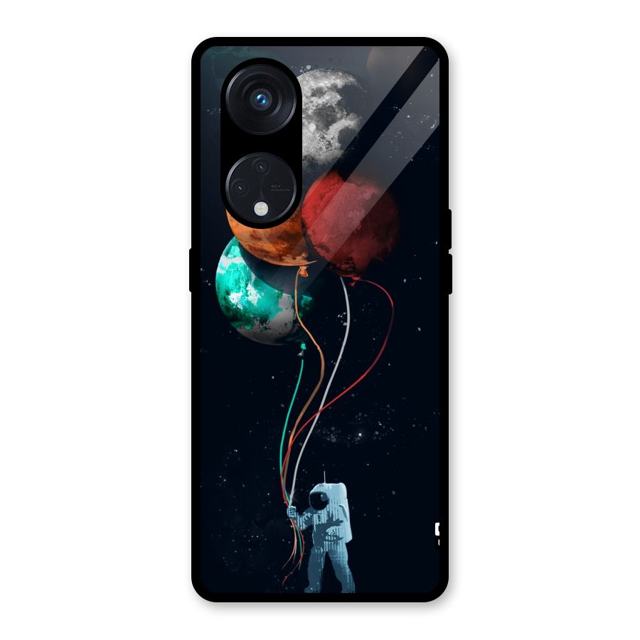 Space Balloons Glass Back Case for Reno8 T 5G