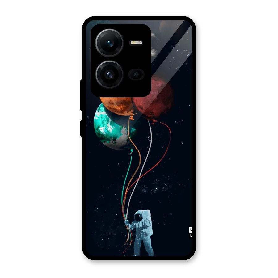 Space Balloons Glass Back Case for Vivo V25