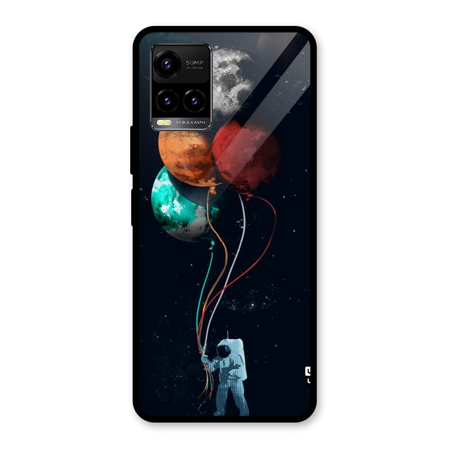 Space Balloons Glass Back Case for Vivo Y21T