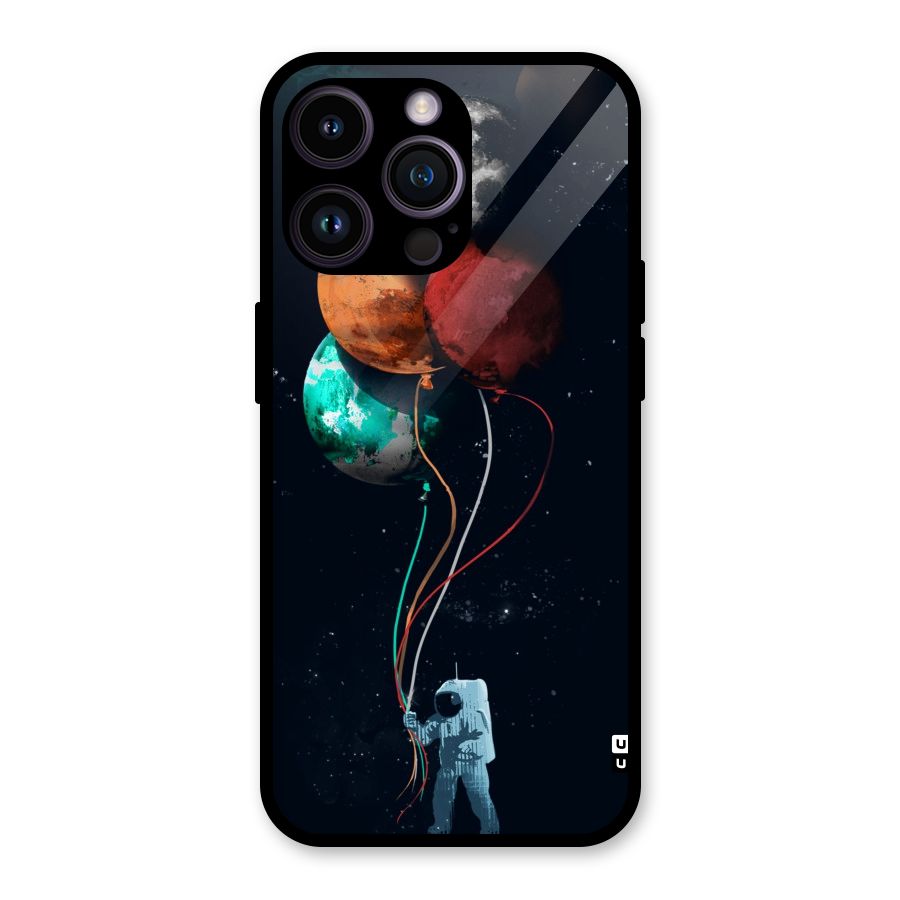 Space Balloons Glass Back Case for iPhone 14 Pro Max