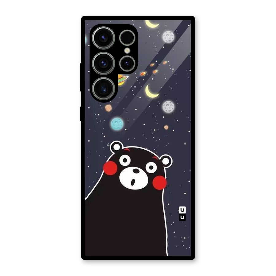 Space Bear Glass Back Case for Galaxy S23 Ultra