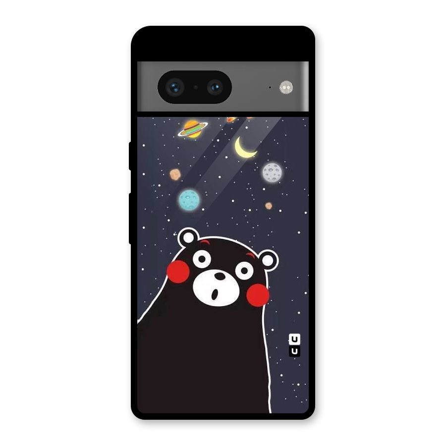 Space Bear Glass Back Case for Google Pixel 7