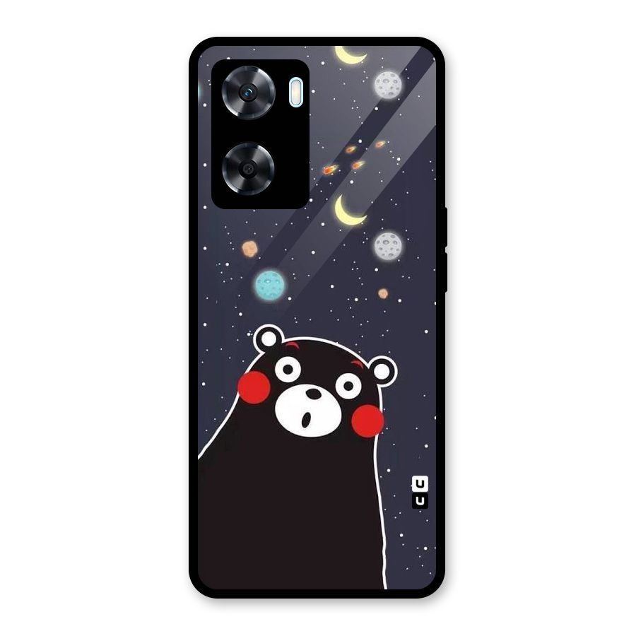 Space Bear Glass Back Case for Oppo A77