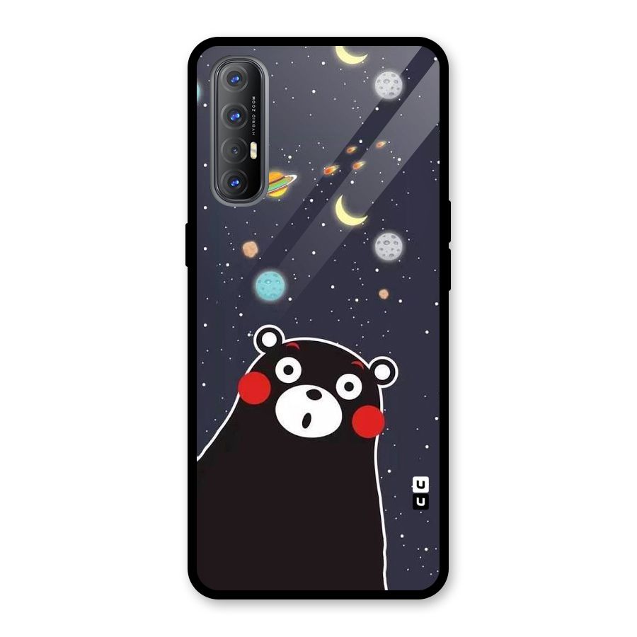 Space Bear Glass Back Case for Oppo Reno3 Pro