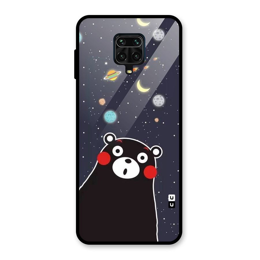 Space Bear Glass Back Case for Poco M2 Pro