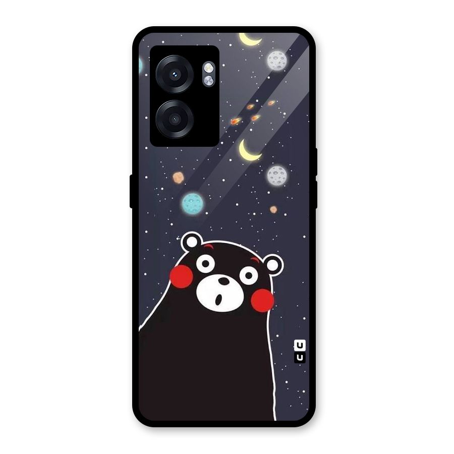Space Bear Glass Back Case for Realme Narzo 50 5G
