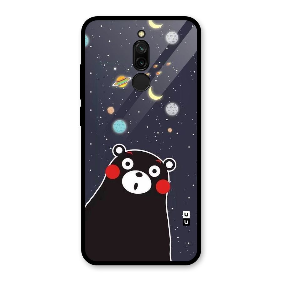 Space Bear Glass Back Case for Redmi 8