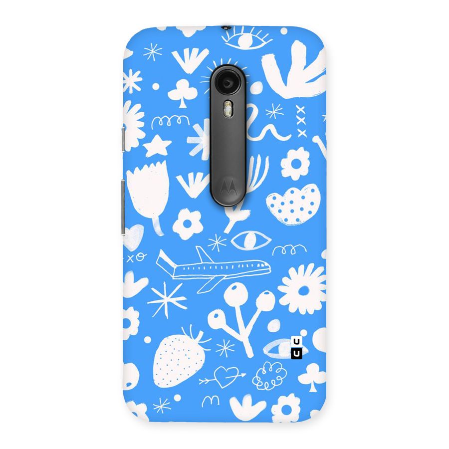 Space Blue Pattern Back Case for Moto G Turbo