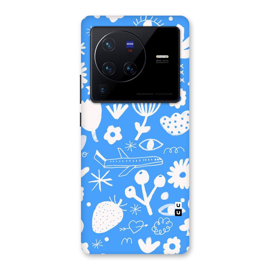 Space Blue Pattern Back Case for Vivo X80 Pro