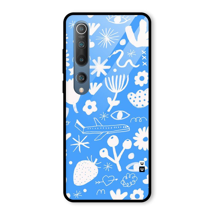 Space Blue Pattern Glass Back Case for Mi 10