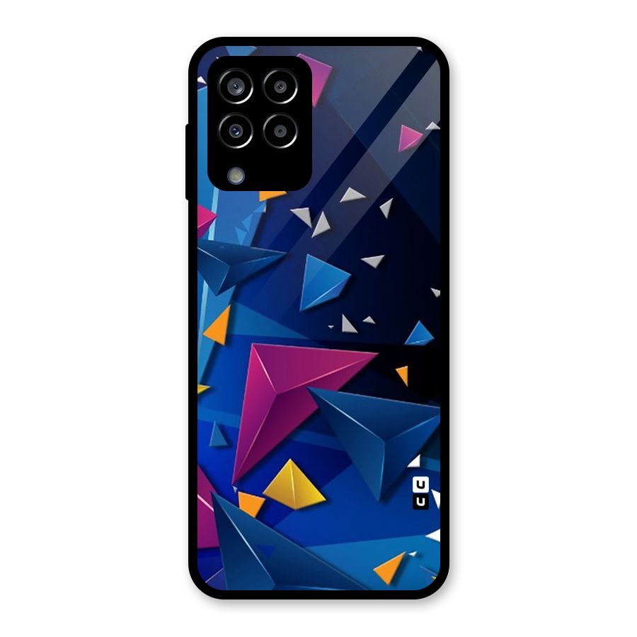Space Colored Triangles Glass Back Case for Galaxy M33