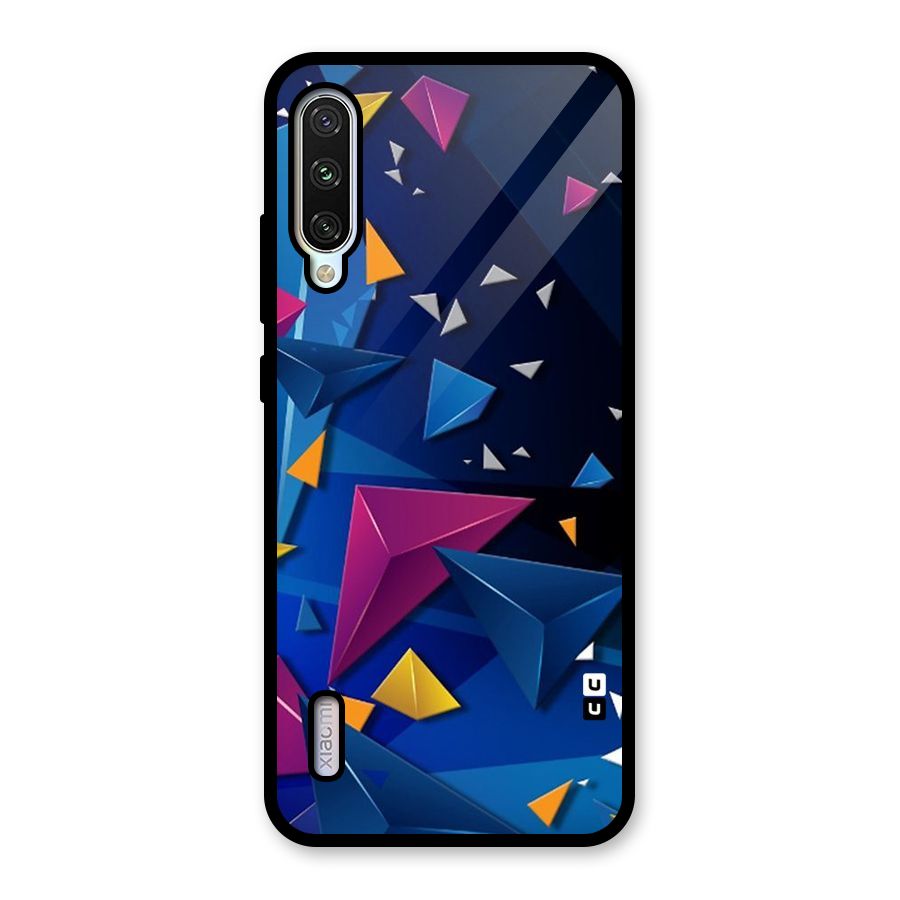 Space Colored Triangles Glass Back Case for Mi A3