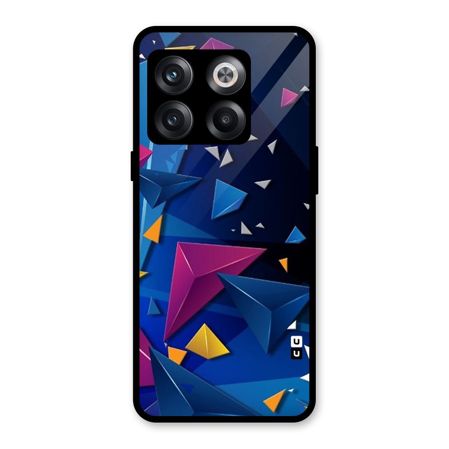 Space Colored Triangles Glass Back Case for OnePlus 10T