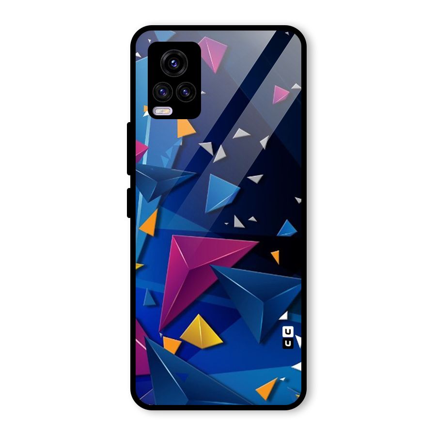 Space Colored Triangles Glass Back Case for Vivo V20