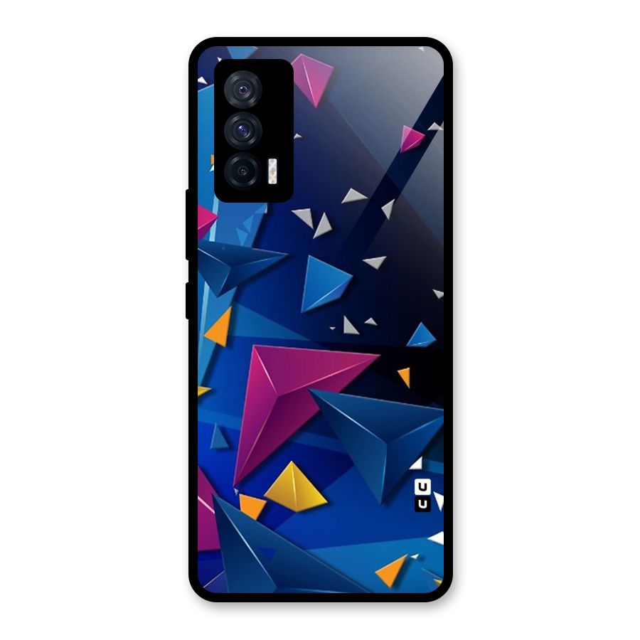 Space Colored Triangles Glass Back Case for Vivo iQOO 7 5G