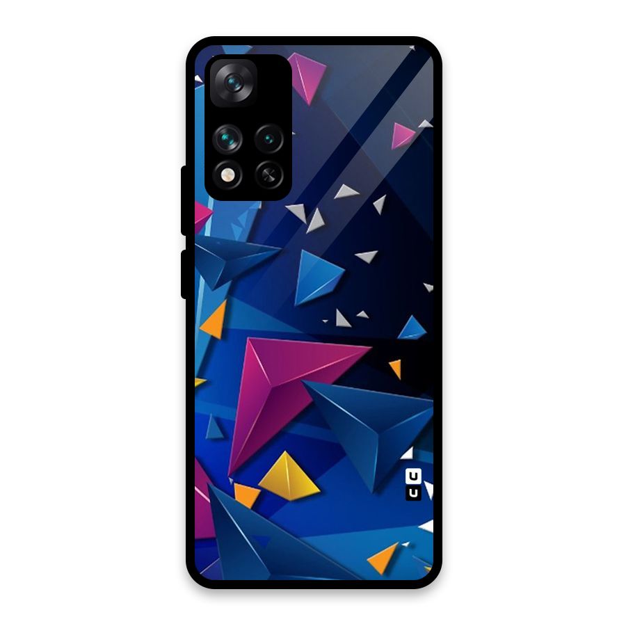 Space Colored Triangles Glass Back Case for Xiaomi 11i 5G