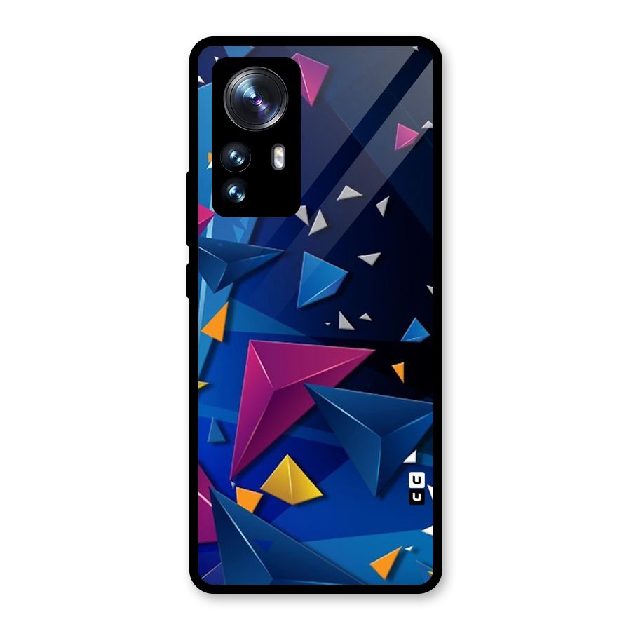 Space Colored Triangles Glass Back Case for Xiaomi 12 Pro